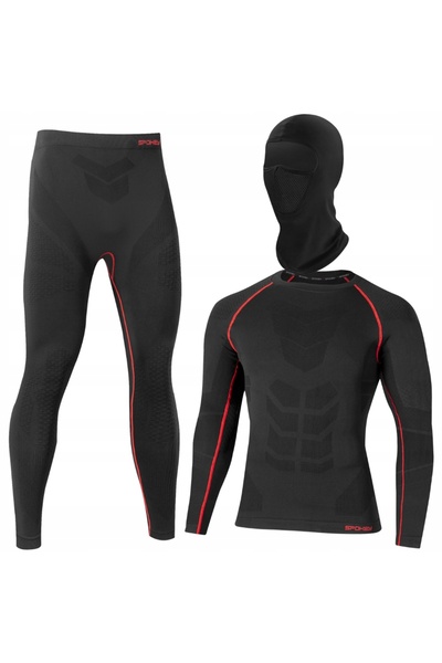 Spokey Lenjerie termică pentru bărbați, set de iarnă (bluză + pantaloni) M/L