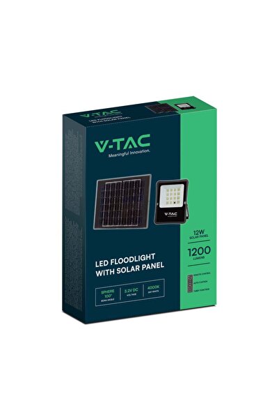 NO BRAND V-TAC VT-55200 Proiector LED Solar 16W Pilot, AUTO, Temporizator 640...