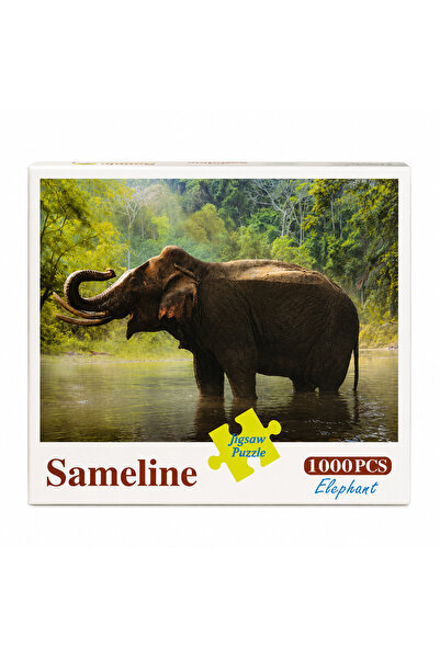 Generic Brand Puzzle 1000 Piese – Elefant în Natură, Joc de Logică pentru Adu...