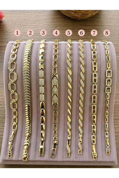 XUPİNGS JEWELRY Xuping 14K Altın Kaplama Renk Çelik Bileklik | Model Seçenekl...