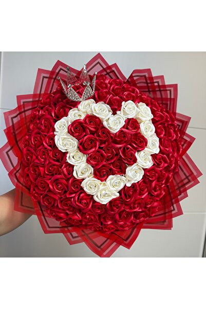 OEM Buchet Royal Love – 105 Trandafiri Roșii & Albi