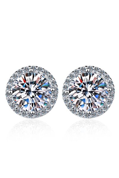 Choice1 1CT and 1CT SG 925 Sterling Silver 0.5/1/5 Carat Moissanite Round Ear...