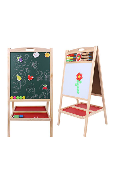 OEM Tablă Montessori șevalet din lemn cu 2 suprafețe - scris și desen 85cm - ...