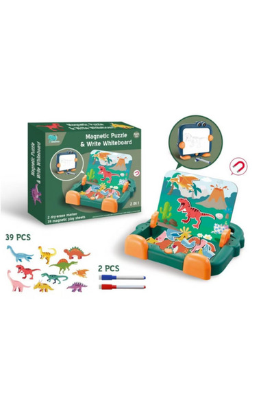 OEM Tablă de desen magnetică cu puzzle dinozaur - jucărie educațională Montes...