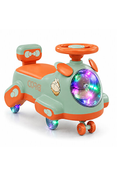OEM Mașinuță ride-on pentru copii cu muzică și lumini - Portocaliu