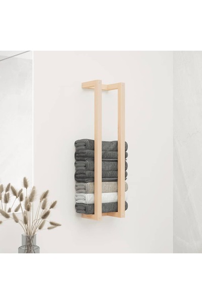 vidaxl Towel Rack 23x18x90 cm Solid Wood Pine