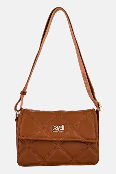 Cavalli Class Women Brand Logo Cross Body Bag, Brown