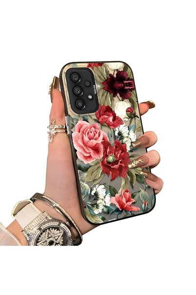 ucuc Samsung Galaxy A33 Compatible Hard Acrylic Back Silicone Edge Lens Prote...