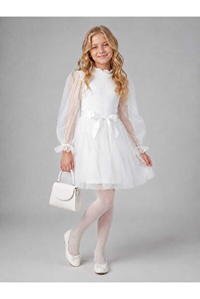 neocotton Tulle Sleeves, Unprinted Upper Part, Plain Ribbed Lining, Tutu Dress