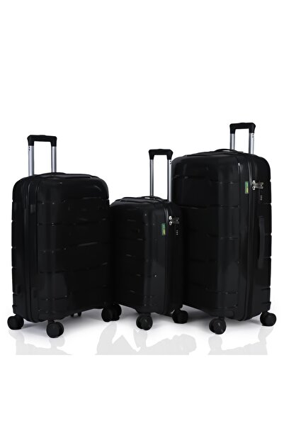 Generic Anti-Breakage Silicone Travel Luggage Set 3 Pieces Strong Pp Material...