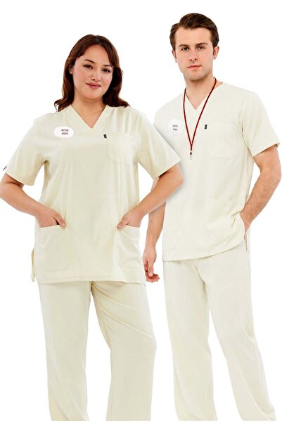 Çatı Medikal Comfy - Large Size Technician Uniform Lycra Scrubs (Compliant wi...