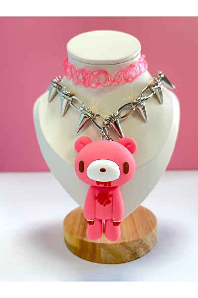 Choice7 B Goth Spiked Choker Necklace for Women E-Girl Y2K Jewelry Pink Black...