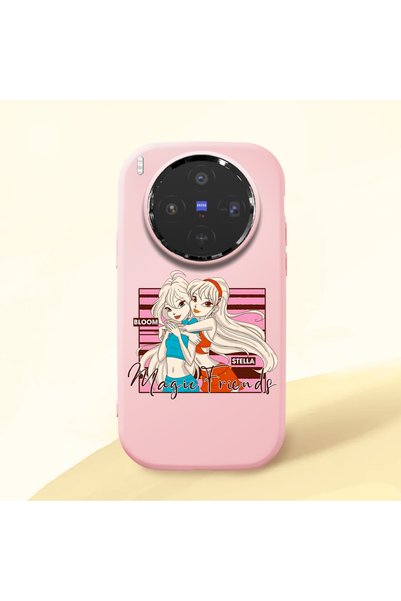 ucuc Vivo X300 Compatible Shock-Absorbing Camera Protected Pink Silicone Case