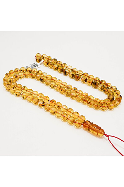 Generic Brand Natural Baltic Amber Hashari Rosary – 99 Beads 8.5mm Round Pray...