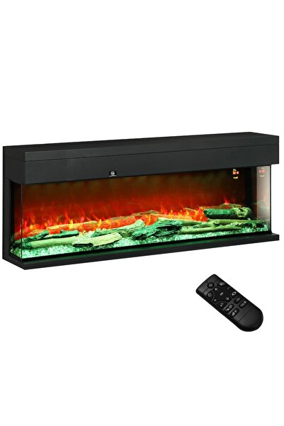 OEM HOMCOM Semineu Electric incorporat si de Perete 1800W cu Flacari LED Colo...