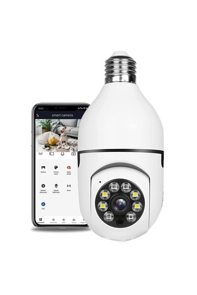 Generic Cameră de supraveghere tip bec Full HD 1080P cu WiFi și Rotire 355°