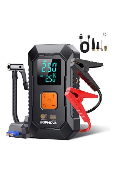 BUPMOVA Demaror auto 4-în-1, portabil, 7000A, capacitate 26.800 mAh, compreso...