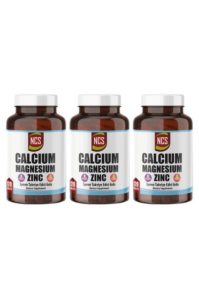 NCS Calcium Magnesium Zinc Vitamin D & K 120 Tablets 3 Pieces