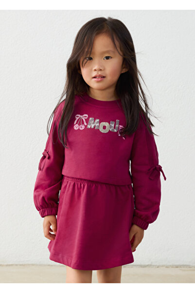 MAYORAL Girl's Embroidered Sweatshirt Dress Set 4917