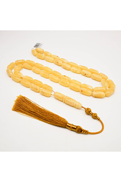 Generic Brand Kaliningrad Amber Monamash Rosary – 47 Beads 16×7.5mm Barrel Pr...