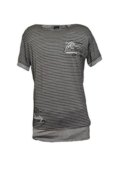 OEM Tricou barbatesc casual ,maneca scurta ,nuanta gri inchis