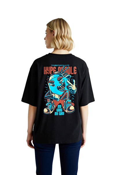 PayBuy Women's Oversize Graphic Printed T-Shirt Funny Character Patterned Sho...
