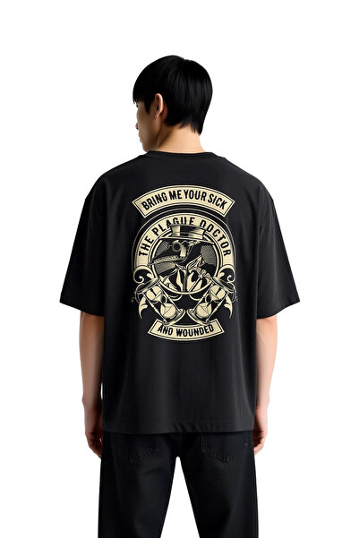 PayBuy Men's Oversize T-Shirt Plague Doctor Gothic Print Vintage Medicine The...