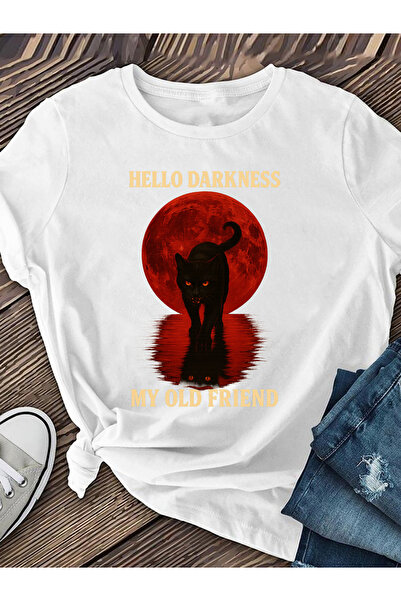 121 Women's Cat Design Short Sleeve T-Shirt, Perfect for Summer Nights Out, C...