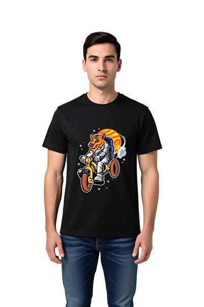 PayBuy Space Adventure Astronaut Fox Printed Men's T-Shirt