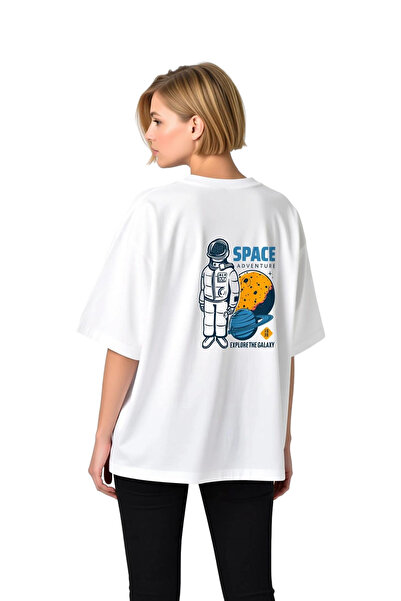 PayBuy Tricou supradimensionat cu imprimeu grafic pentru femei, cu tematică s...