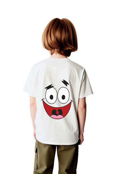PayBuy Children's Cartoon Face Printed Short Sleeve T-Shirt 100% Cotton Relax...
