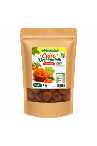 Nucile Dacilor Caise deshidratate naturale 1 kg –100% naturale, fără conserva...