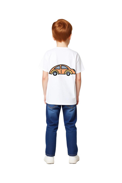 PayBuy Children's Graphic Printed Short Sleeve T-Shirt with Vehicle Illustrat...