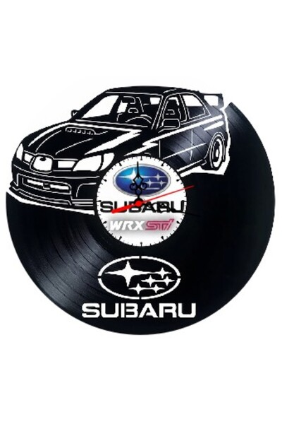Subaru Διακοσμητικό Ρολόι Τοίχου από Δίσκο Βινυλίου, Μοντέλο Impreza WRX STI,...