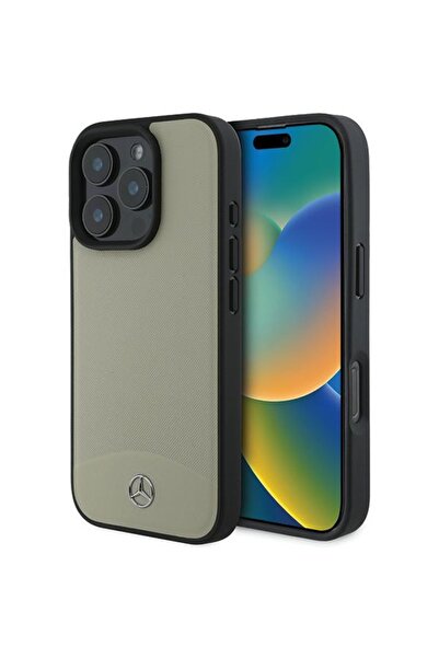 MERCEDES MEHMP16X23RBARE iPhone 16 Pro Max 6.9 " μπεζ σκληρή θήκη MB Ανάγλυφο...