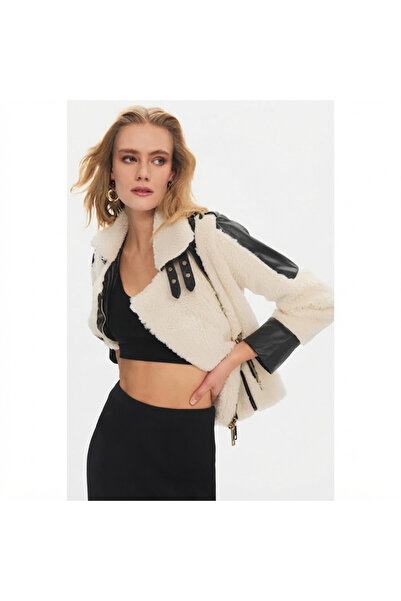 Ng Style Pu Fur Detailed Biker Coat