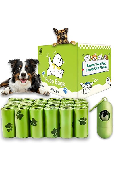 İNFLUX 24 Rolls-360pcs Dog Poop Bags,Basics Standard Dog Waste Bags with Disp...