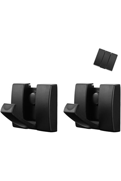 STARSTAR Two-piece concealed coat hooks, aviation aluminum, black