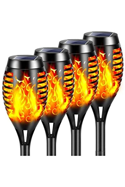 STARSTAR Outdoor Solar Flame Lights, 4-Pack 12 LED Solar Flame Torch Lights f...