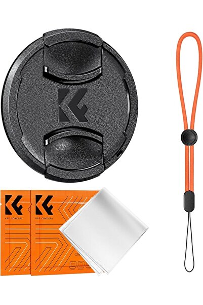 K&F CONCEPT 52mm Lens Cap, Snap-on Front Camera Lens Covers + 1PCS Elastic Ca...