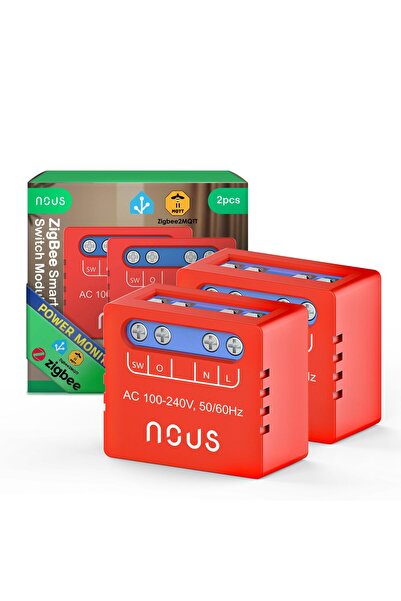 Nous Set 2 relee SMART B5Z Zigbee,1 canal, monitorizare consum, control aplic...