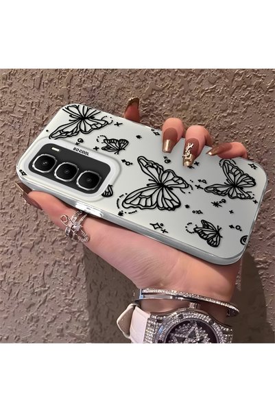 CHICASELUX حافظة Infinix Hot 60 Pro المتوافقة مع طراز Night Style Butterfly ا...