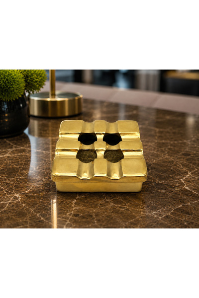 BRONDOFF Brass Square Ashtray