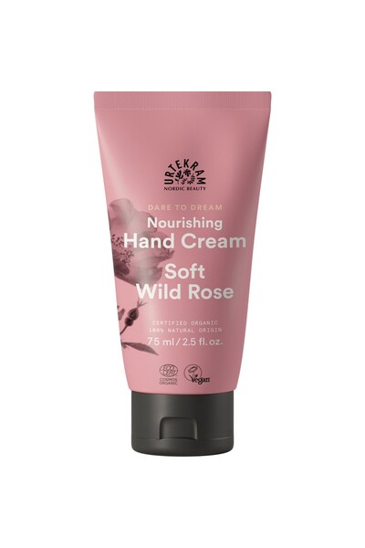 Urtekram Cremă de mâini cu trandafir sălbatic, 75ml
