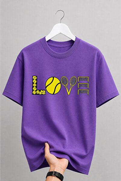 VODEXA Tricou unisex supradimensionat cu imprimeu tenis, 100% bumbac, cu tema...
