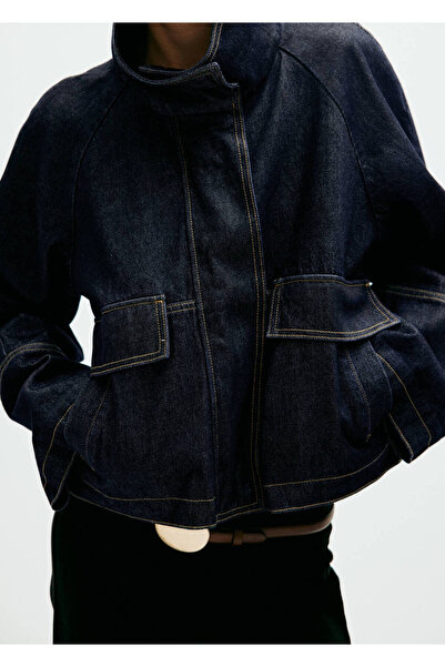 MANGO Woman Huni yaka denim ceket