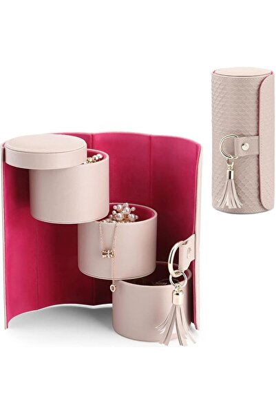 VLANDO Travel Jewelry Box, Jewelry Roll Personalized, Jewelry Storage Travel ...