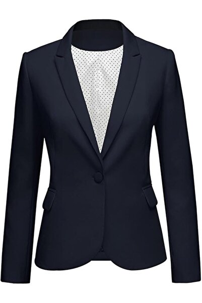luvamia Women's Long Sleeve Formal Notch Lapel Button Down Blazer Pockets Jacket