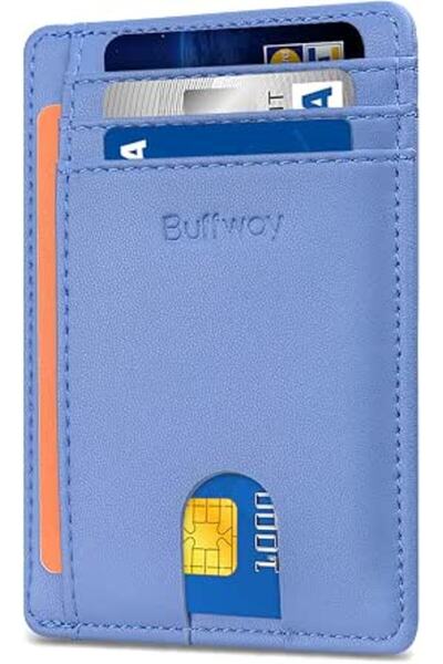 Buffway Mens RFID Blocking Slim Bifold Wallet Minimalist Leather Small Wallet...