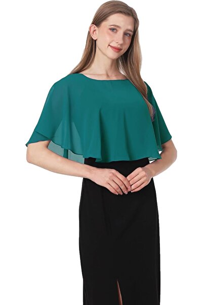 GENERAL Baoqiya Capelets for Women Shawls and Wraps Soft Chiffon Cape For Wed...